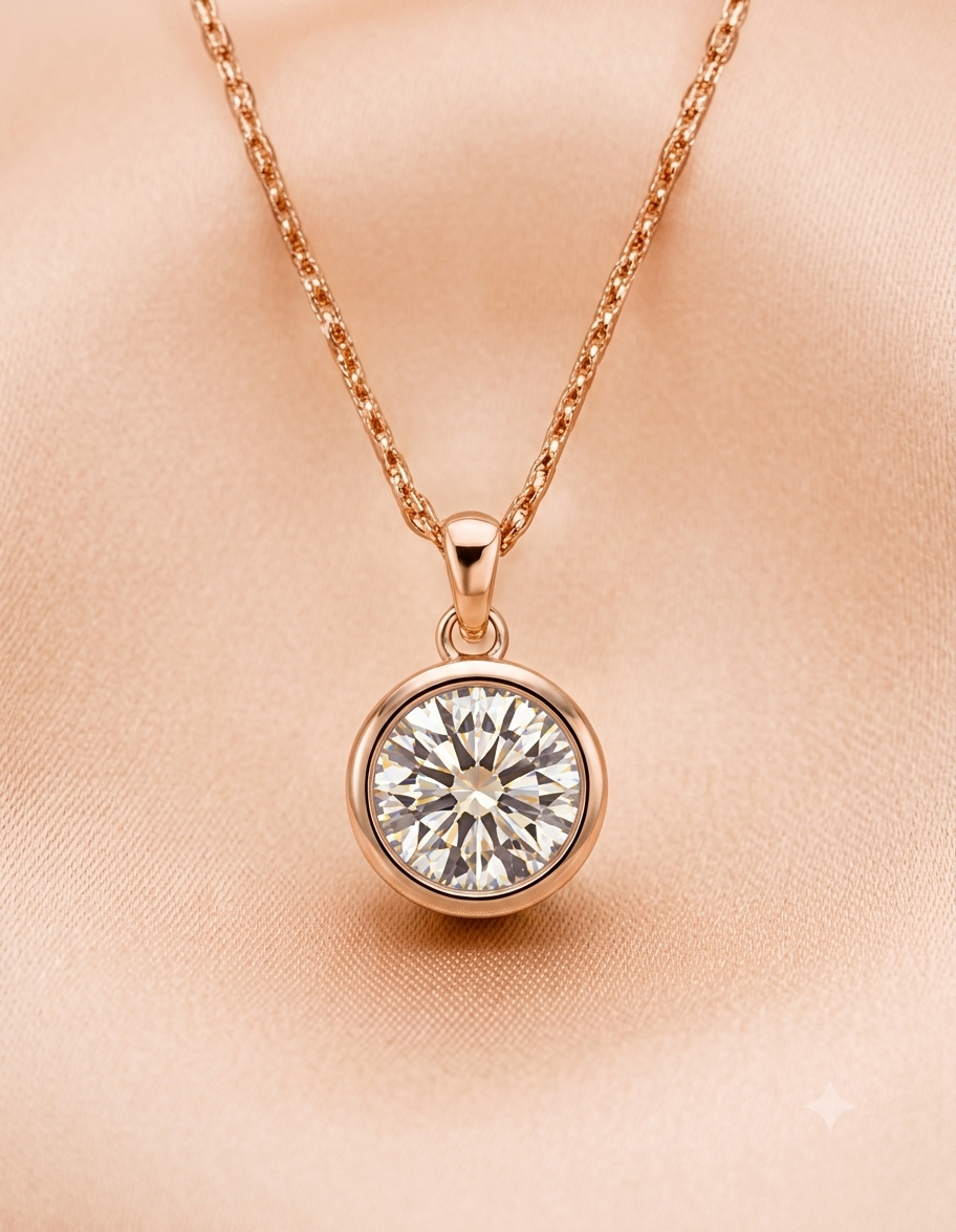 Gold diamond choker necklace